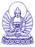 Amitabha Buddha sitting in meditation