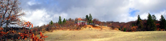 Picture of temple on a hill